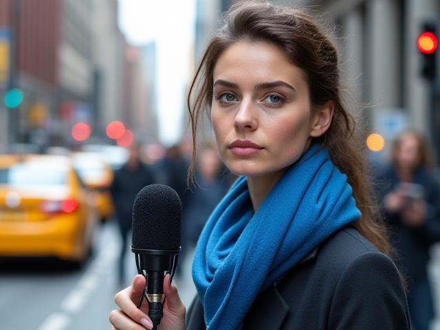 Журналист в работе над репортажем