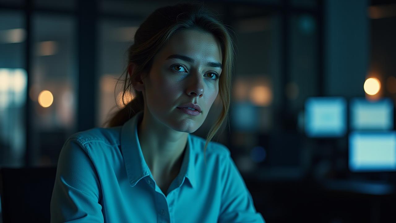 Профессиональный журналист за работой в нью-йоркской редакции